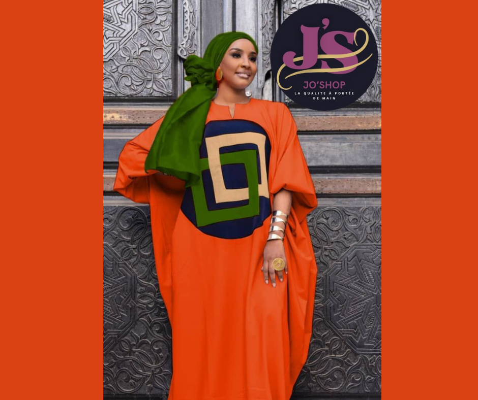 Boubou chic à motifs géométriques - Élégance moderne