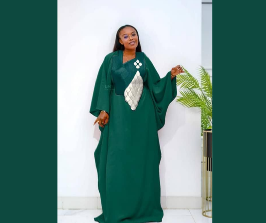 Robe Boubou Élégance Émeraude – Style Chic et Moderne